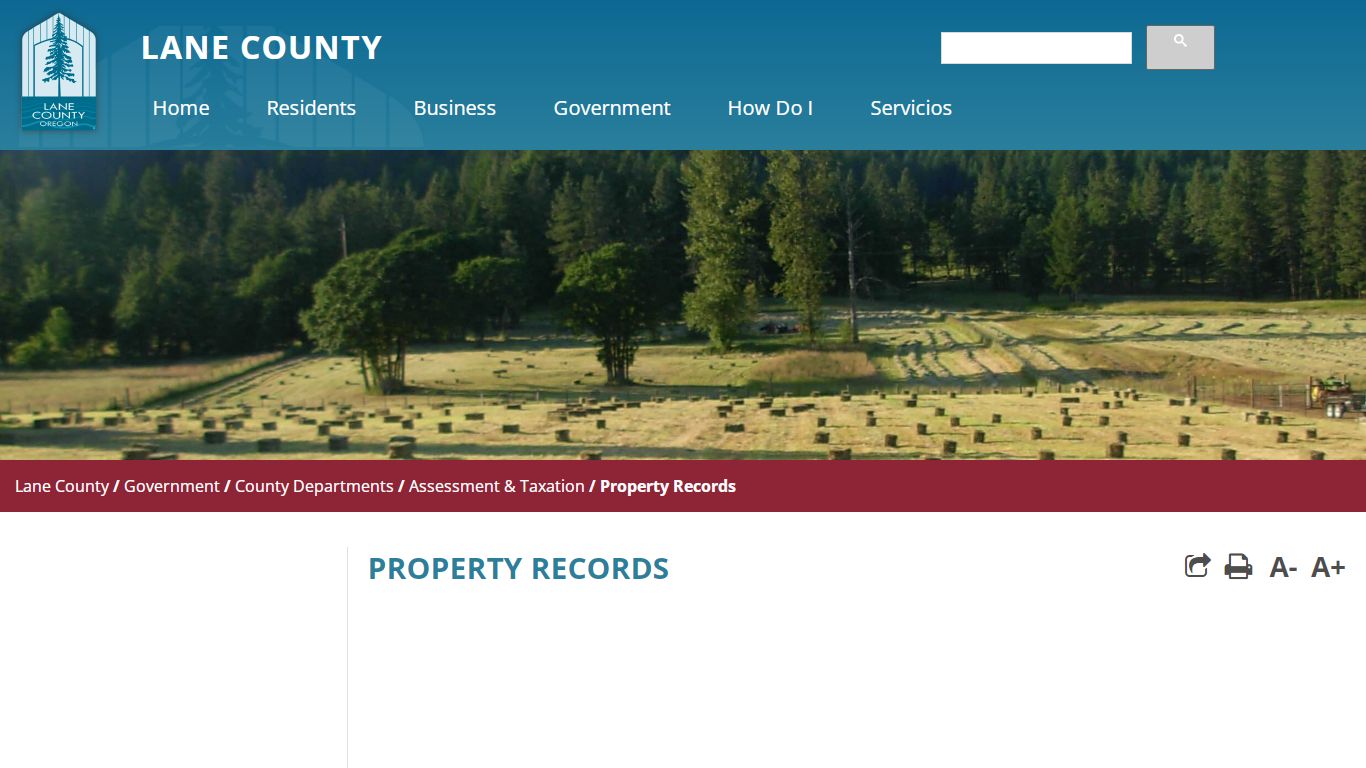 Property Records - Lane County