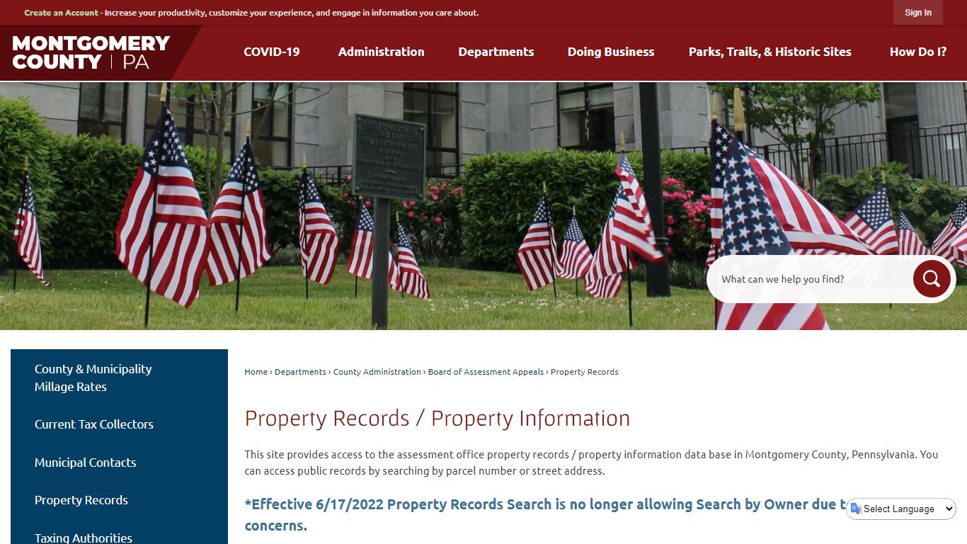 Property Records / Property Information | Montgomery County, PA ...